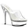 Pleaser - ALLURE601 Pantoletten mit Absatz - Transparent/Silberfarben Product image